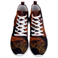 Circle Fractals Pattern Men s Lightweight High Top Sneakers