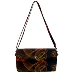 Circle Fractals Pattern Removable Strap Clutch Bag