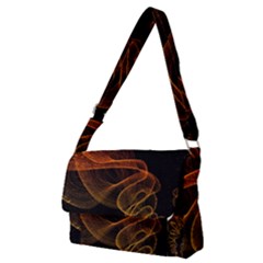 Circle Fractals Pattern Full Print Messenger Bag (m)