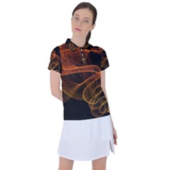 Circle Fractals Pattern Women s Polo Tee