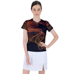 Circle Fractals Pattern Women s Sports Top