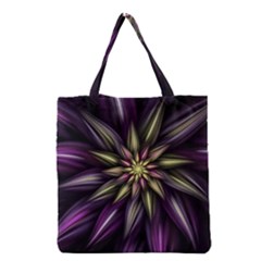 Fractal Flower Floral Abstract Grocery Tote Bag