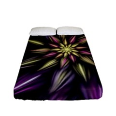 Fractal Flower Floral Abstract Fitted Sheet (full/ Double Size)