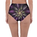 Fractal Flower Floral Abstract Reversible High-Waist Bikini Bottoms View4