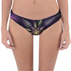 Fractal Flower Floral Abstract Reversible Hipster Bikini Bottoms by HermanTelo