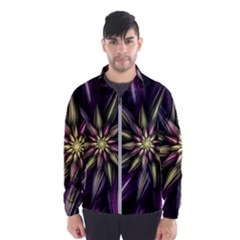 Fractal Flower Floral Abstract Men s Windbreaker by HermanTelo