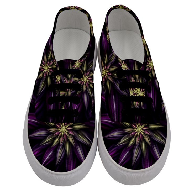 Fractal Flower Floral Abstract Men s Classic Low Top Sneakers