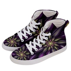 Fractal Flower Floral Abstract Women s Hi-top Skate Sneakers