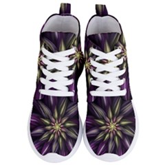 Fractal Flower Floral Abstract Women s Lightweight High Top Sneakers