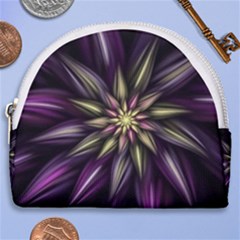 Fractal Flower Floral Abstract Horseshoe Style Canvas Pouch