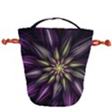 Fractal Flower Floral Abstract Drawstring Bucket Bag View1