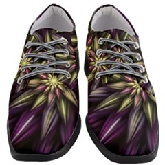 Fractal Flower Floral Abstract Women Heeled Oxford Shoes