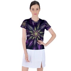 Fractal Flower Floral Abstract Women s Sports Top