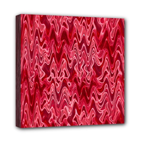 Background Abstract Surface Red Mini Canvas 8  X 8  (stretched)