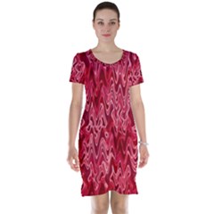 Background Abstract Surface Red Short Sleeve Nightdress