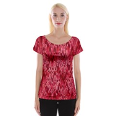 Background Abstract Surface Red Cap Sleeve Top by HermanTelo