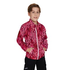 Background Abstract Surface Red Kids  Windbreaker