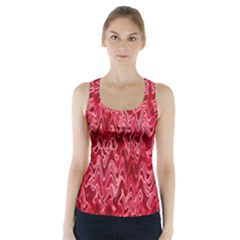 Background Abstract Surface Red Racer Back Sports Top