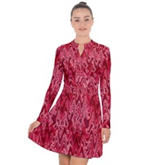 Background Abstract Surface Red Long Sleeve Panel Dress