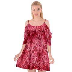 Background Abstract Surface Red Cutout Spaghetti Strap Chiffon Dress