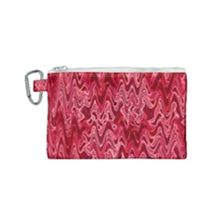 Background Abstract Surface Red Canvas Cosmetic Bag (small)