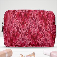 Background Abstract Surface Red Make Up Pouch (medium)