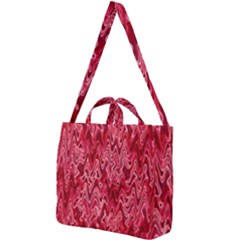 Background Abstract Surface Red Square Shoulder Tote Bag