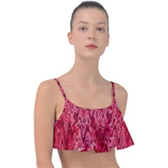 Background Abstract Surface Red Frill Bikini Top by HermanTelo