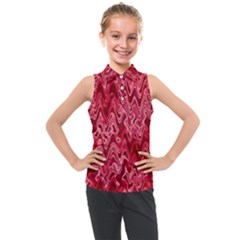 Background Abstract Surface Red Kids  Sleeveless Polo Tee