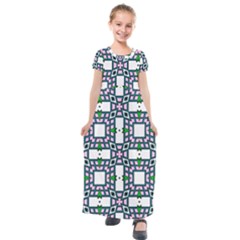 Illustrations Texture Modern Kids  Short Sleeve Maxi Dress by HermanTelo