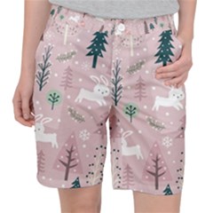 Winter Season Seamless Pattern Decoration Pocket Shorts by Vaneshart