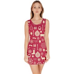 Christmas Pattern Background Bodycon Dress by Vaneshart