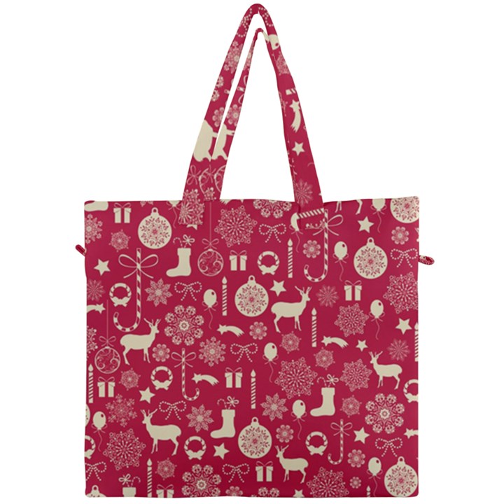 Christmas Pattern Background Canvas Travel Bag