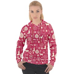 Christmas Pattern Background Women s Overhead Hoodie by Vaneshart