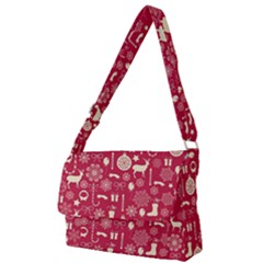 Christmas Pattern Background Full Print Messenger Bag (l)