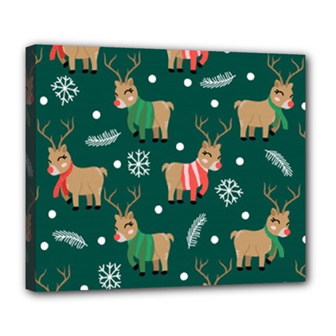 Cute Christmas Pattern Doodl Deluxe Canvas 24  X 20  (stretched) by Vaneshart