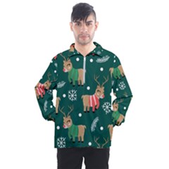 Cute Christmas Pattern Doodl Men s Half Zip Pullover by Vaneshart