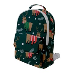 Cute Christmas Pattern Doodl Flap Pocket Backpack (large) by Vaneshart