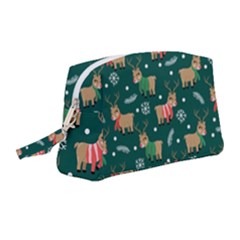 Cute Christmas Pattern Doodl Wristlet Pouch Bag (medium) by Vaneshart