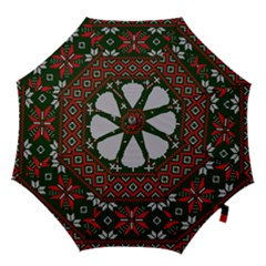 Christmas Pattern Knitted Design Hook Handle Umbrellas (small) by Vaneshart