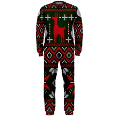 Christmas Pattern Knitted Design Onepiece Jumpsuit (men)  by Vaneshart