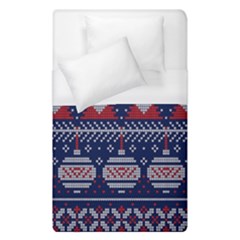 Beautiful Knitted Christmas Pattern Duvet Cover (single Size)