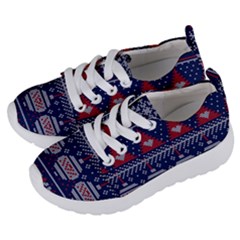 Beautiful Knitted Christmas Pattern Kids  Lightweight Sports Shoes by Vaneshart