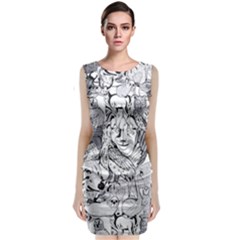 Animal Seamless Pattern Classic Sleeveless Midi Dress