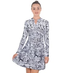 Animal Seamless Pattern Long Sleeve Panel Dress by Vaneshart