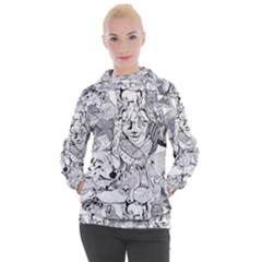 Animal Seamless Pattern Women s Hooded Pullover