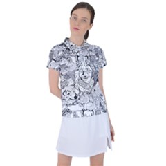 Animal Seamless Pattern Women s Polo Tee