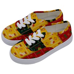 Knitted Christmas Pattern With Socks Bells Kids  Classic Low Top Sneakers by Vaneshart