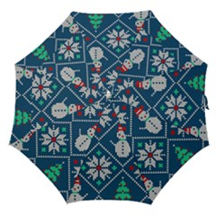 Knitted Christmas Pattern Straight Umbrellas by Vaneshart