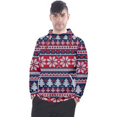 Beautiful Knitted Christmas Pattern Men s Pullover Hoodie by Vaneshart